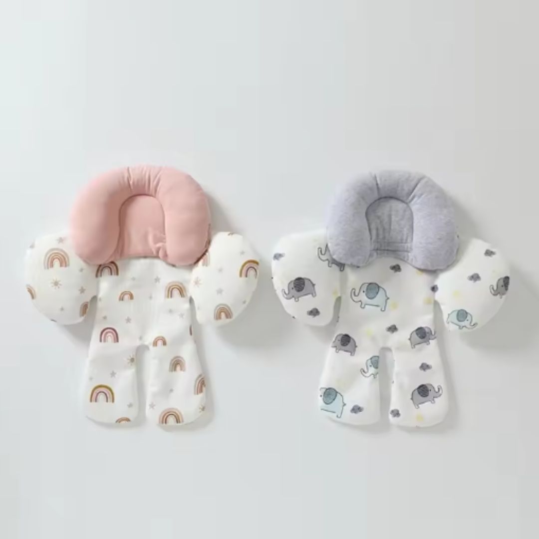 Baby Sitzverkleinerer mit Kopfstütze – Weiches Kissen für Babyschale & Kinderwagen