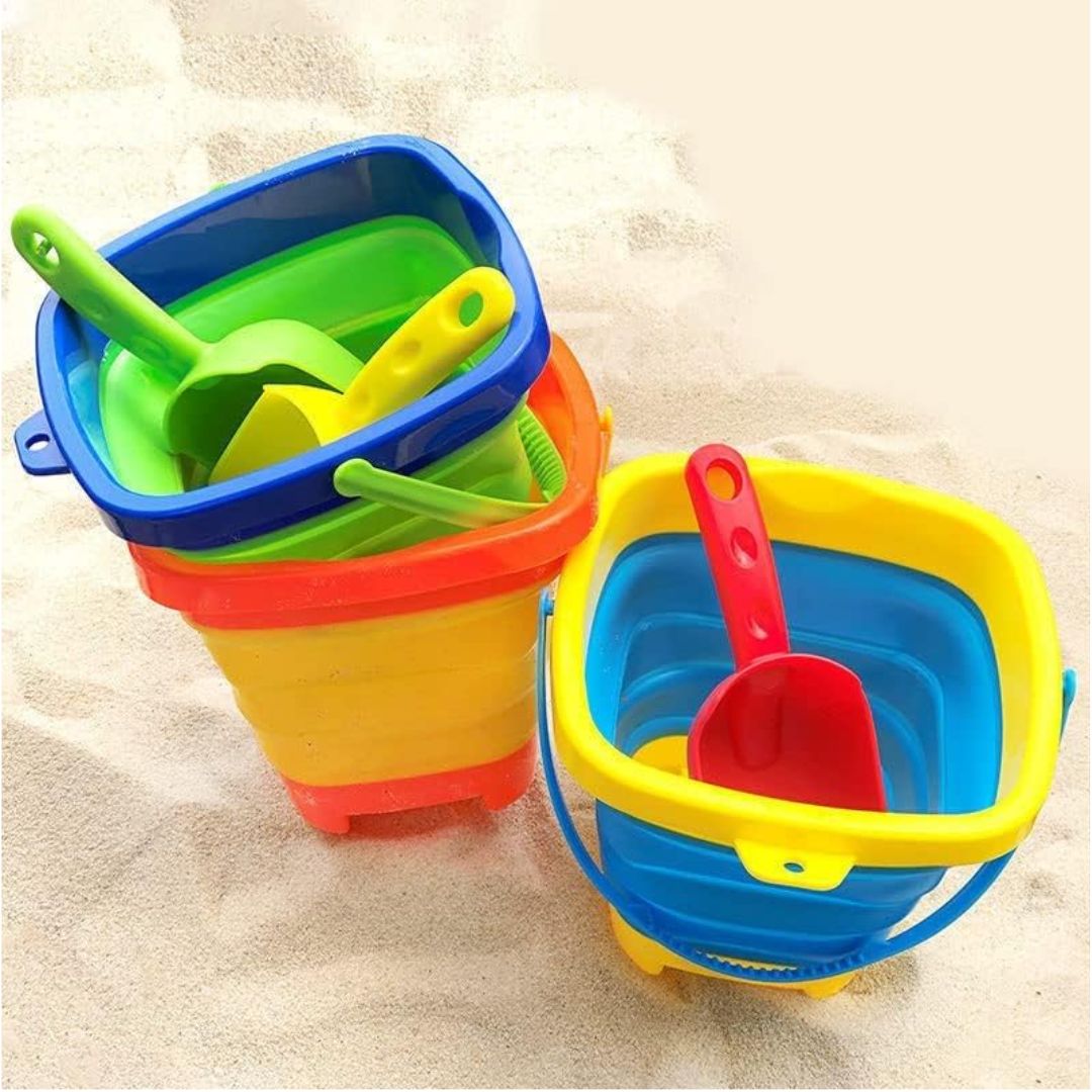 Faltbarer Urlaubsspaß – Faltbarer Eimer für Kinder mit Tragegriff