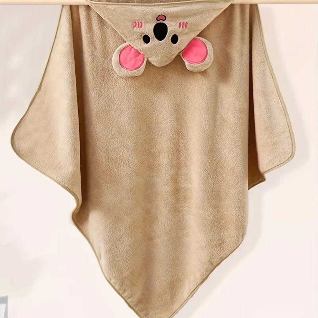 Niedliche Tiere – Baby-Badetuch mit Kapuze für Kinder