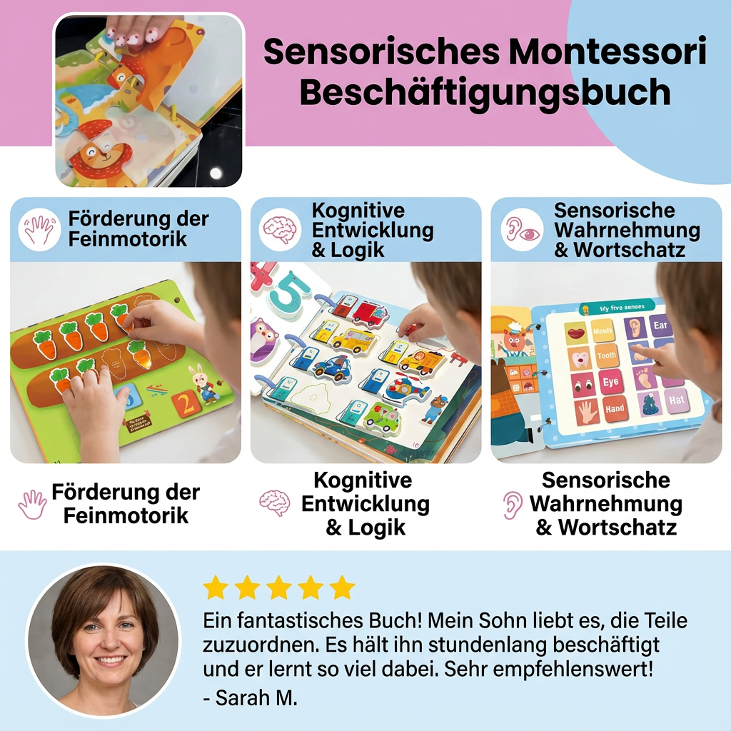 Sensorisches Montessori Beschäftigungsbuch