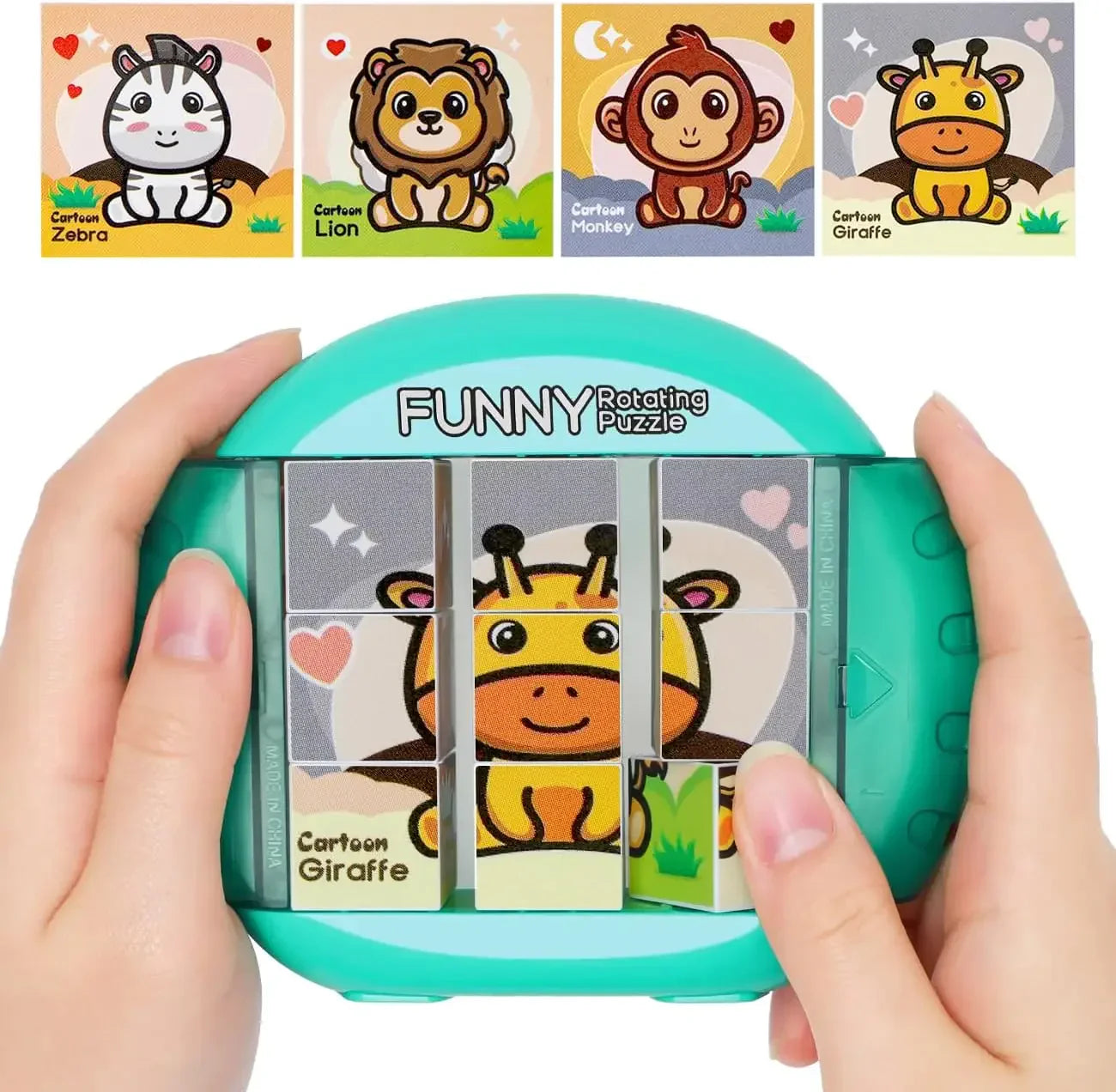 Endloser Puzzlespaß – Drehpuzzle für Kinder mit Tieren