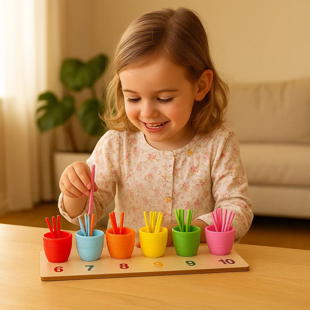 Mathematisches Zahlen und Farben Lern Set für Kinder