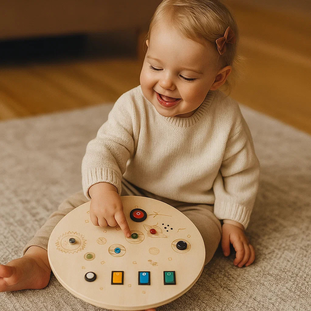 Montessori Beschäftigungs Tafel aus Holz