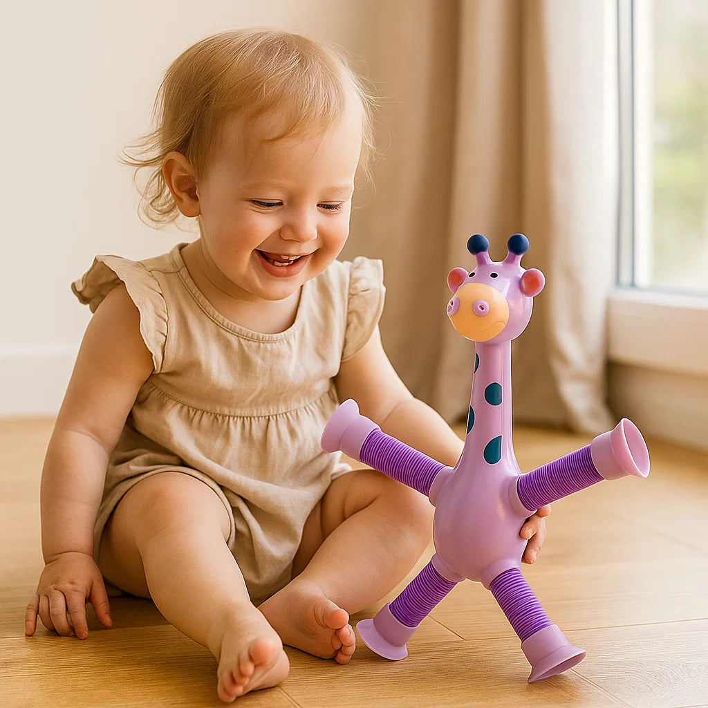 Sensorische Saugnapf Giraffe Baby Spielzeug