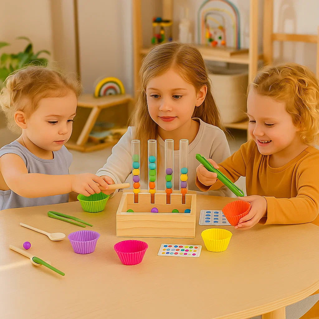Montessori Reagenzglas Farben und Zahlen Spiel- und Lernset