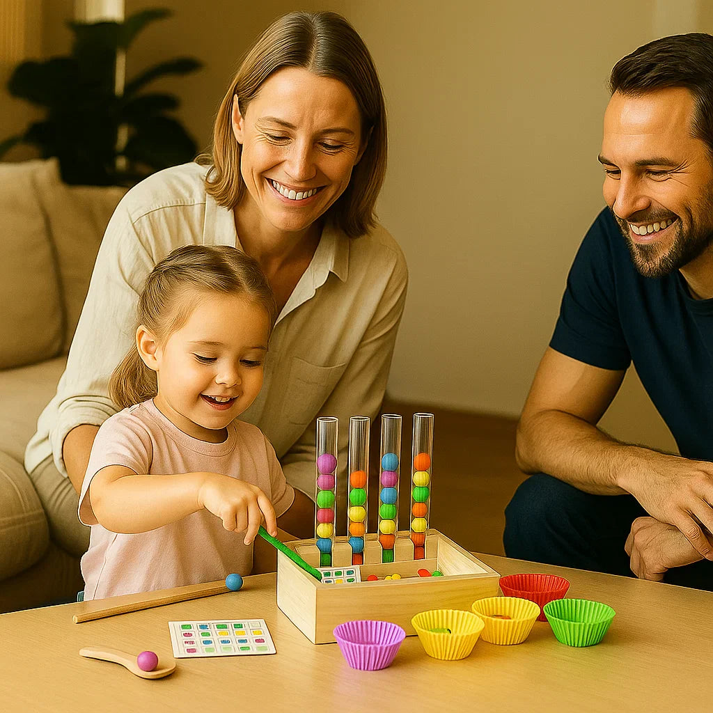 Montessori Reagenzglas Farben und Zahlen Spiel- und Lernset