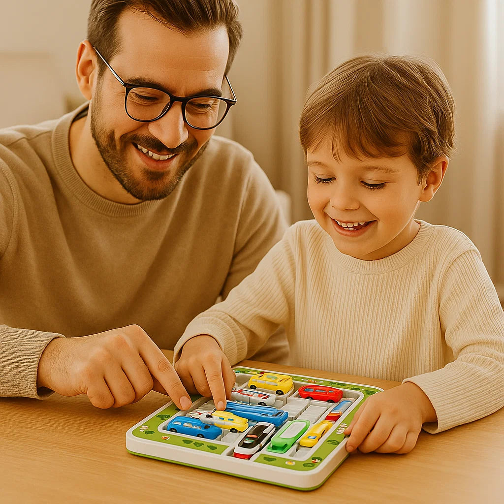 Logisches Denken - Auto Parkplatz Rätsel Spielzeug für Kinder