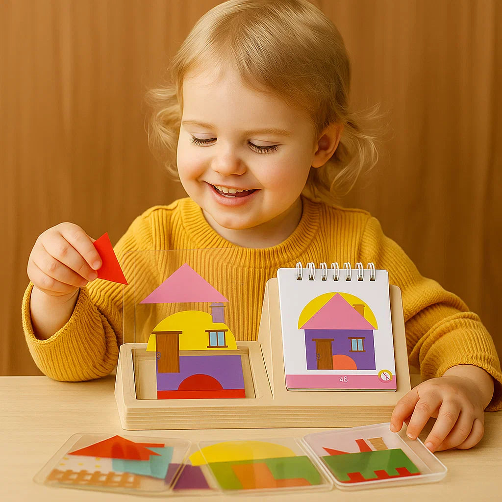 Geometrisches Farben und Formen Puzzle Rätselspiel - Fördert Logisches Denken