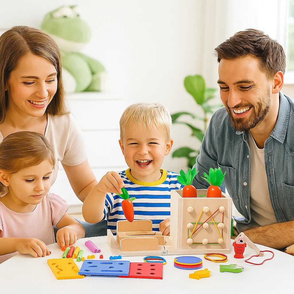 6in1 Montessori Holz Formen und Figuren Lernspiel Würfel