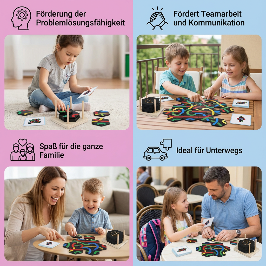 PfadPuzzle - Pädagogisches Weg Finder Lern- und Familien Spiel