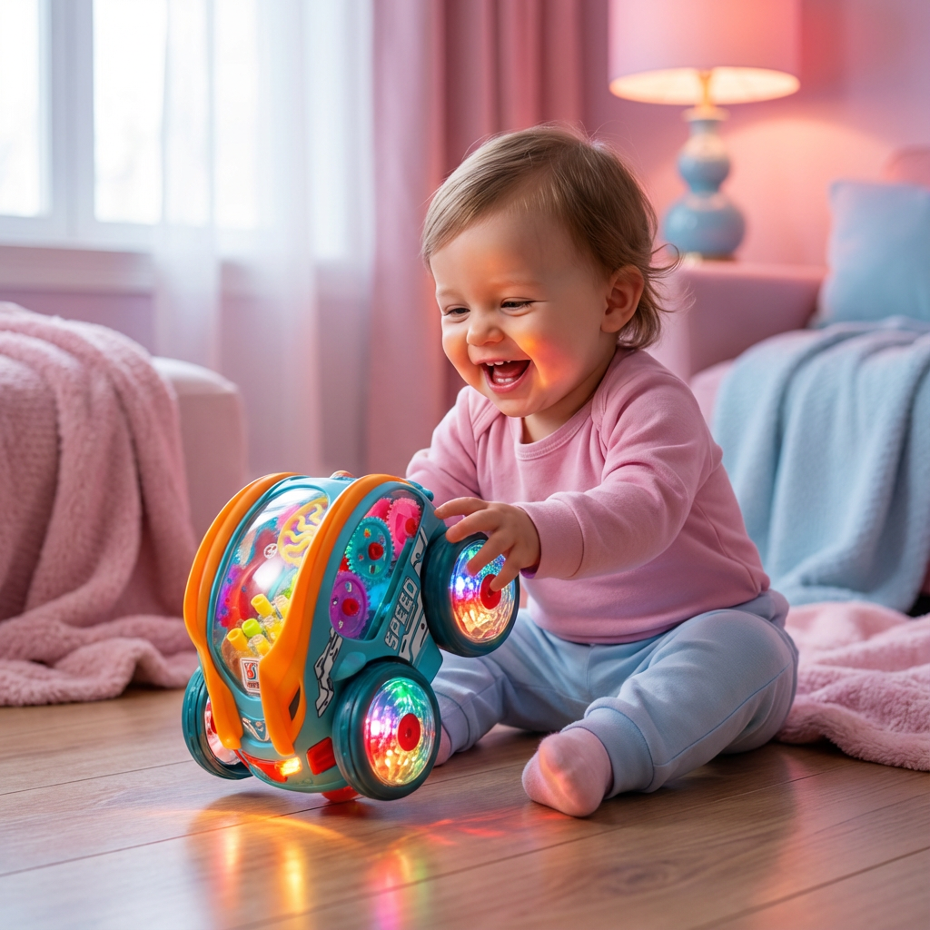 Leuchtendes Purzelbaum Spielauto