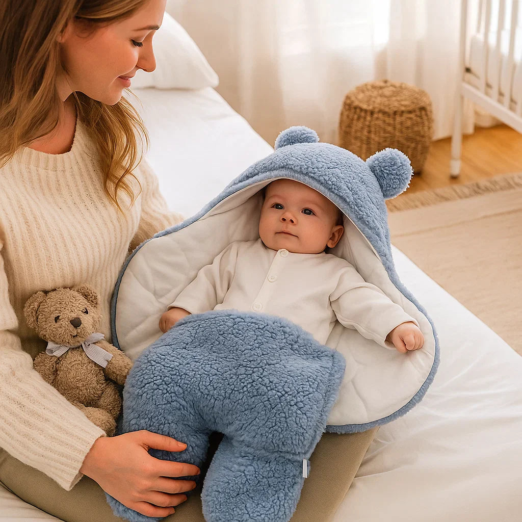 Baby Decke und Schlafanzug im Bärendesign