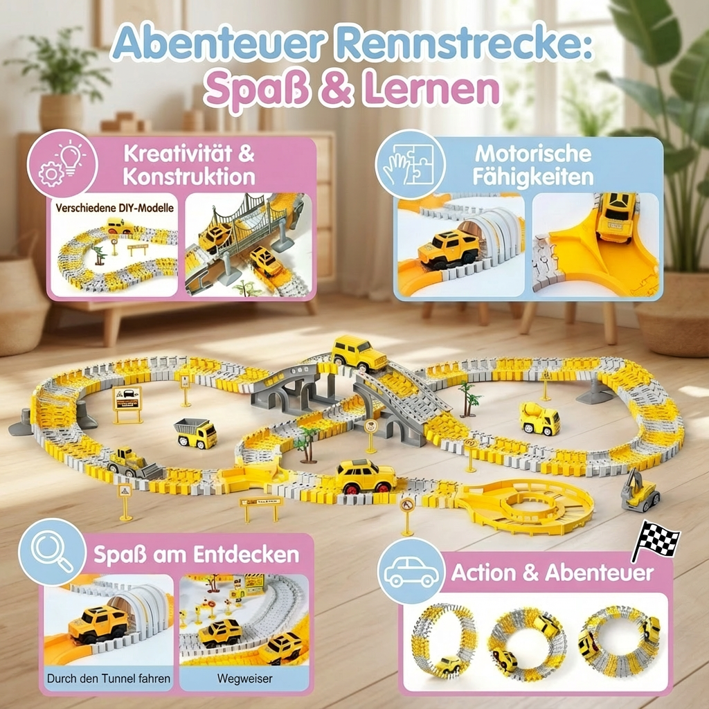 Abenteuer Rennstrecke mit Spur Autos