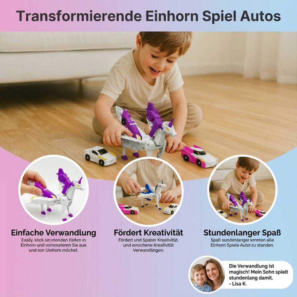 Transformierende Einhorn Spiel Autos