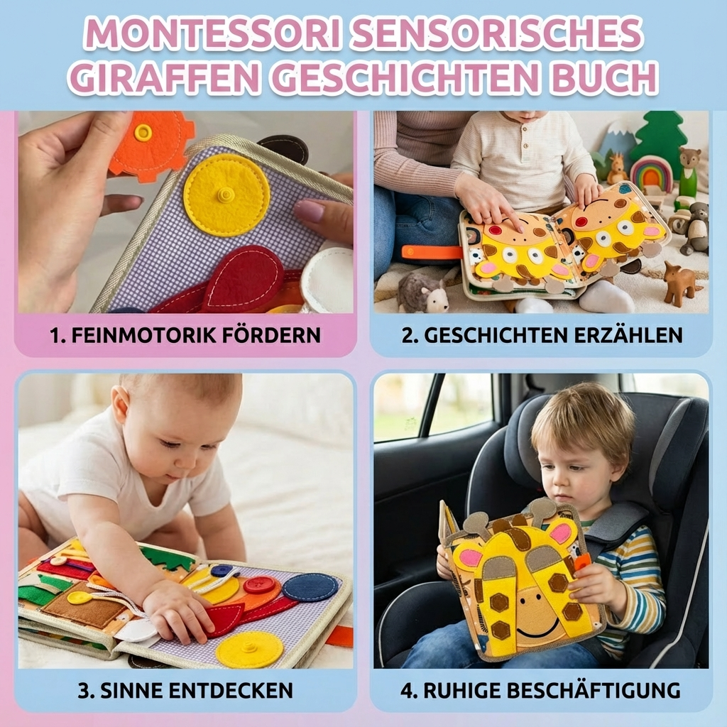 Montessori Sensorisches Giraffen Geschichten Buch