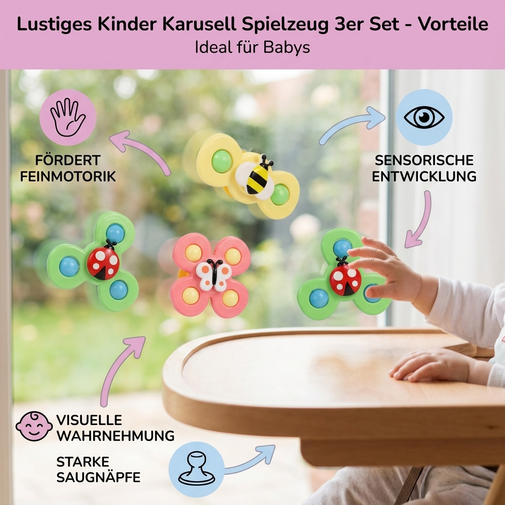 Lustiges Kinder Karusell Spielzeug 3er Set