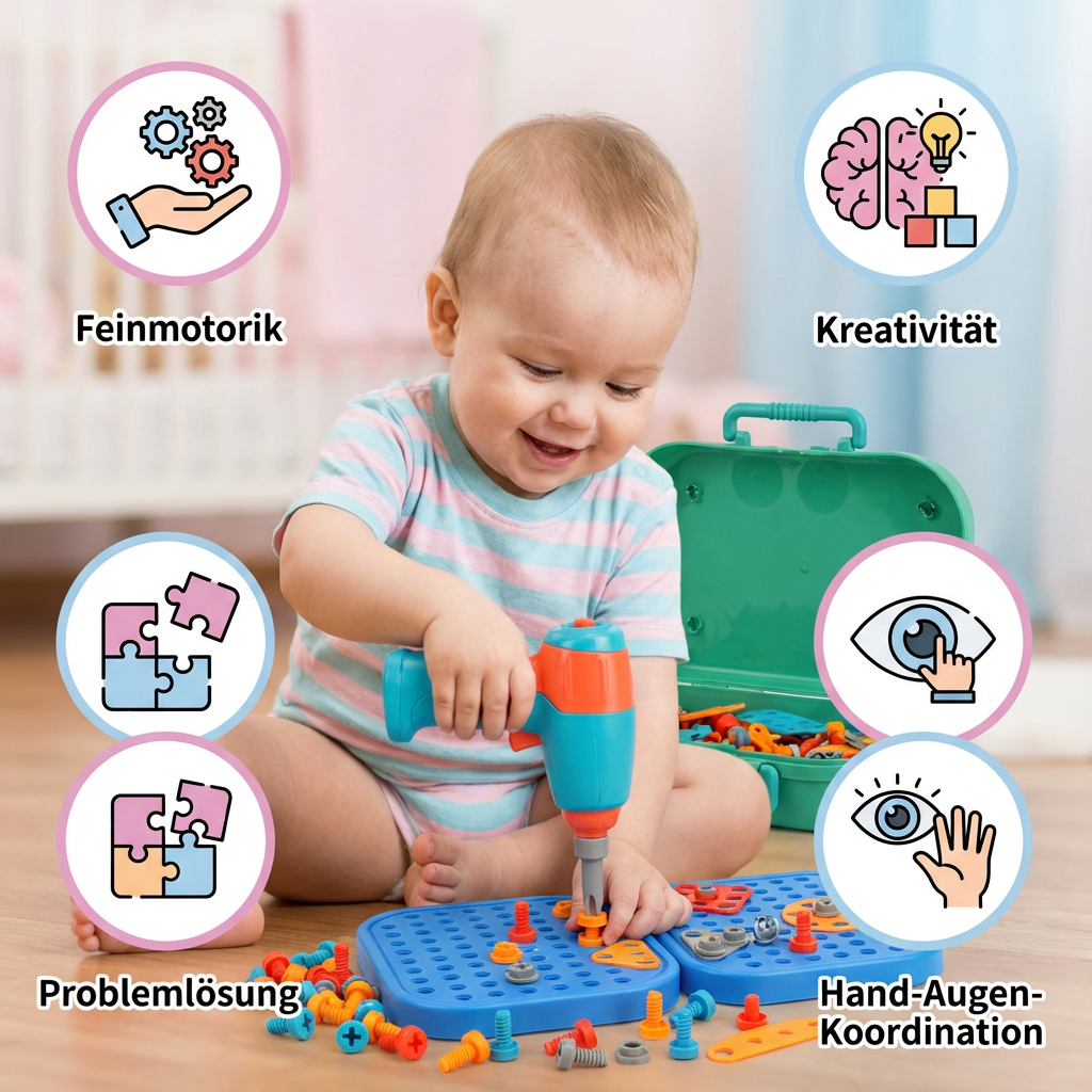 Handwerker Bauset für Kinder im Niedlichen Dino Design