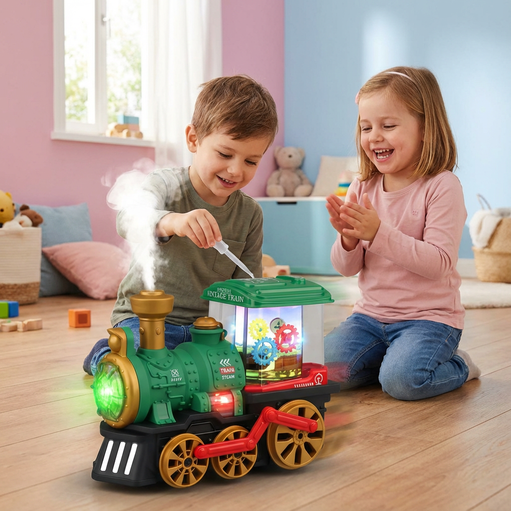 Intelligente Kinder Dampflokomotive mit Echtem Dampf