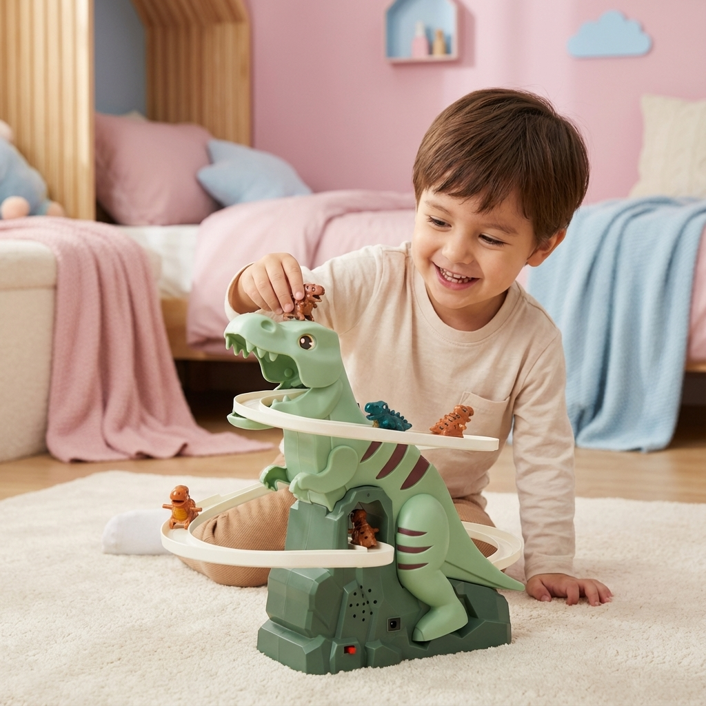 Dino Rutsche Achterbahn Spaß