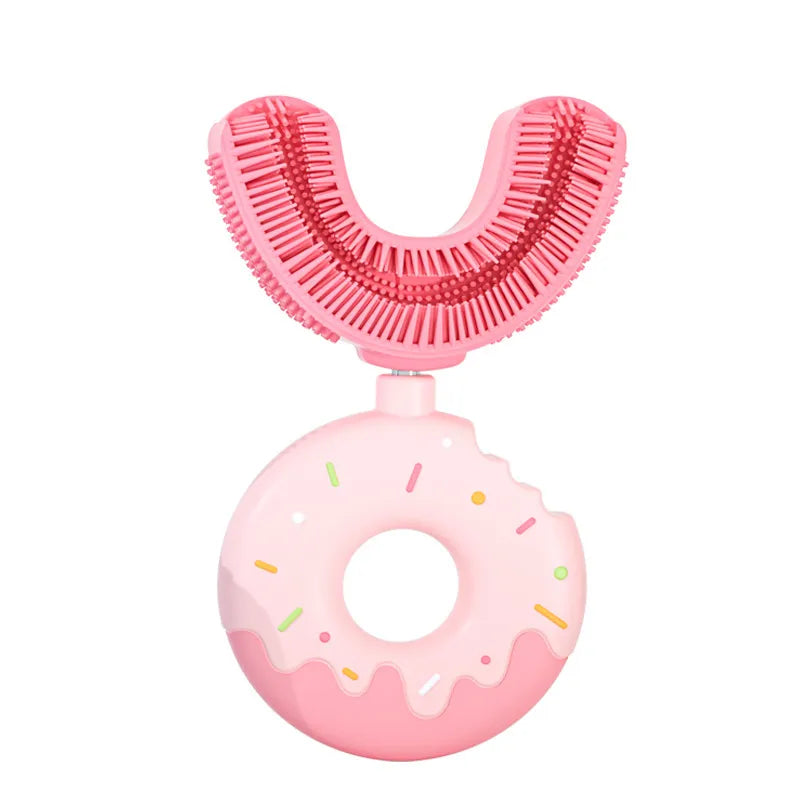 U-förmige Baby Zahnbürste – Donut Design Silikon Zahnpflege für Kinder