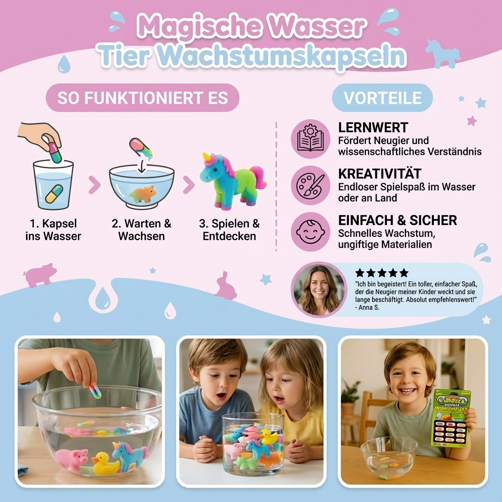 Magische Wasser Tier Wachstumskapseln