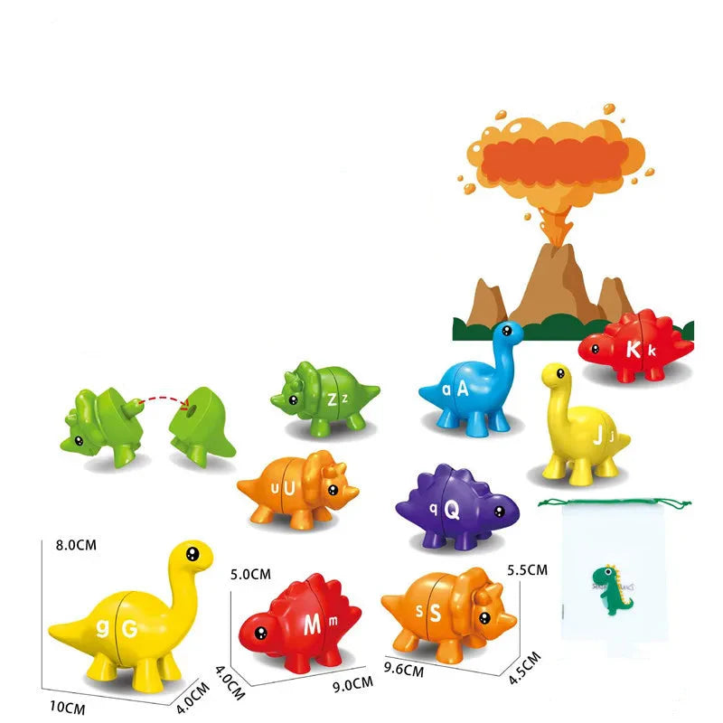 Pädagogisches Montessori Farben Dinosaurier Sortier Spiel Set