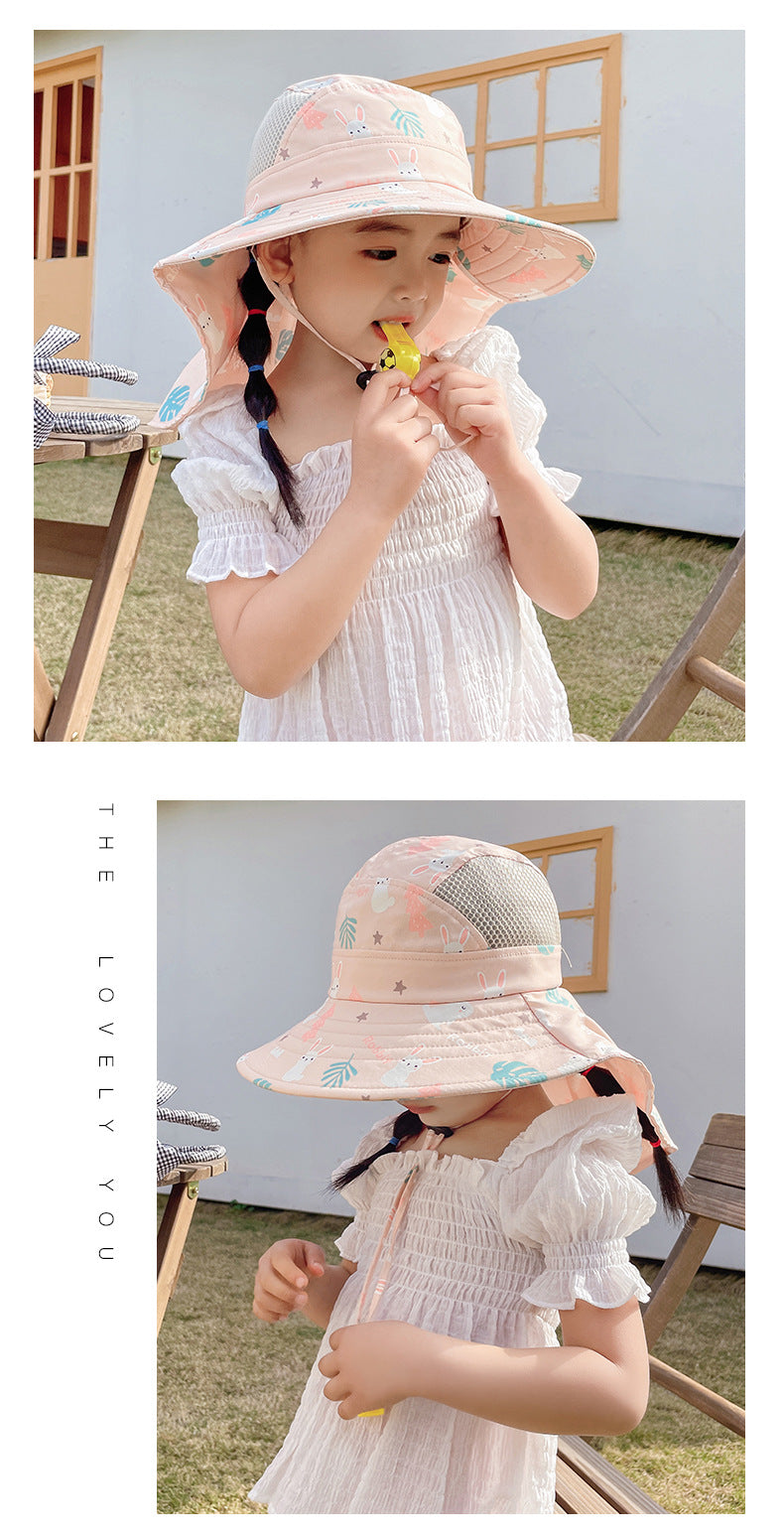 Kinder Sonnenhut mit UPF 50+ - Verstellbare Kinnbänder und Breite Krempe