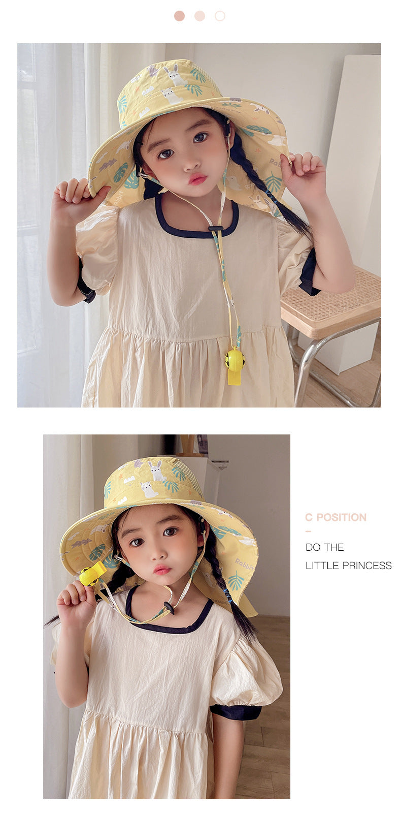 Kinder Sonnenhut mit UPF 50+ - Verstellbare Kinnbänder und Breite Krempe