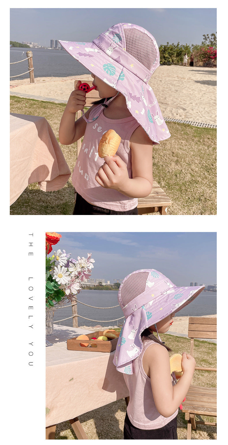 Kinder Sonnenhut mit UPF 50+ - Verstellbare Kinnbänder und Breite Krempe