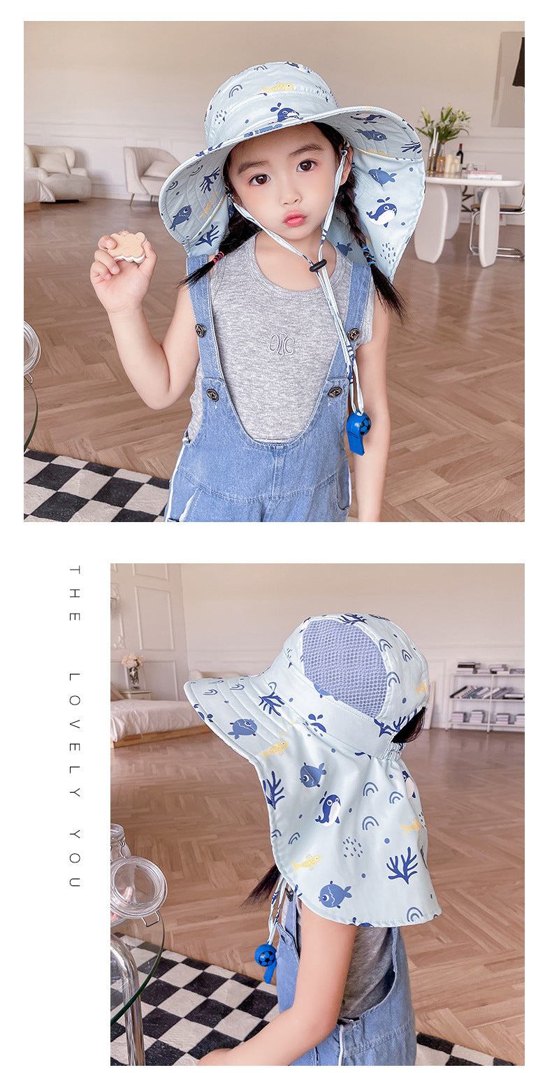 Kinder Sonnenhut mit UPF 50+ - Verstellbare Kinnbänder und Breite Krempe