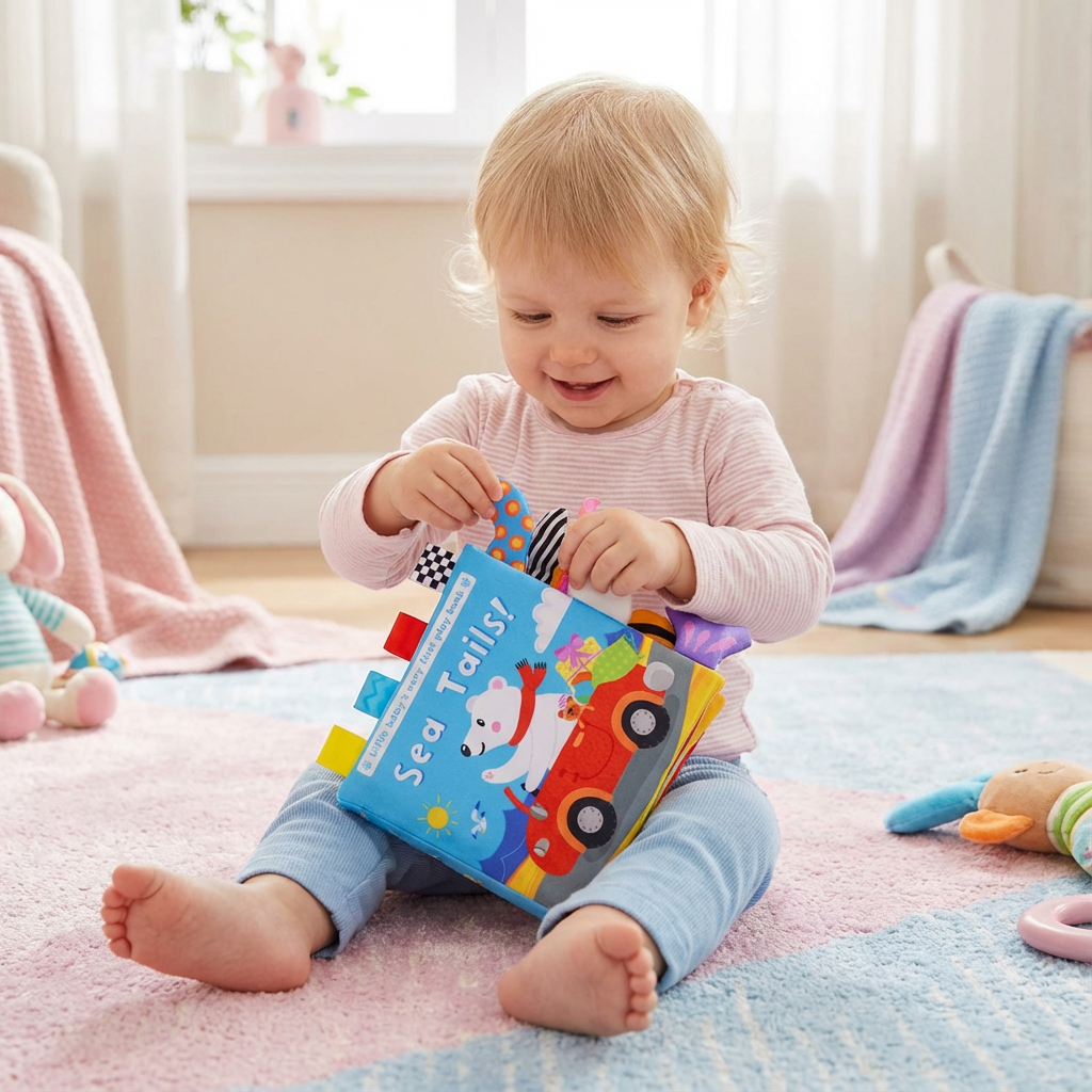 Sensorisches Knister Geschichten Buch für Kleinkinder