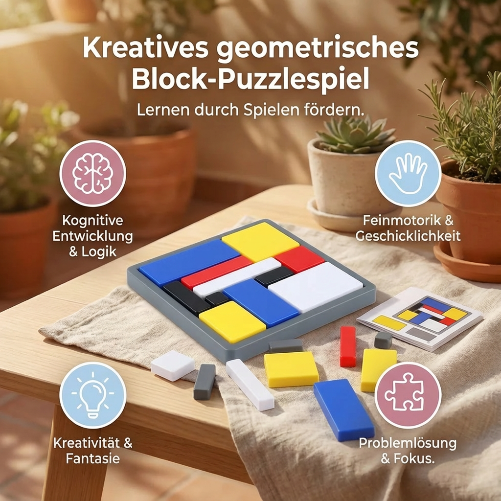 Kreatives geometrisches Block-Puzzlespiel