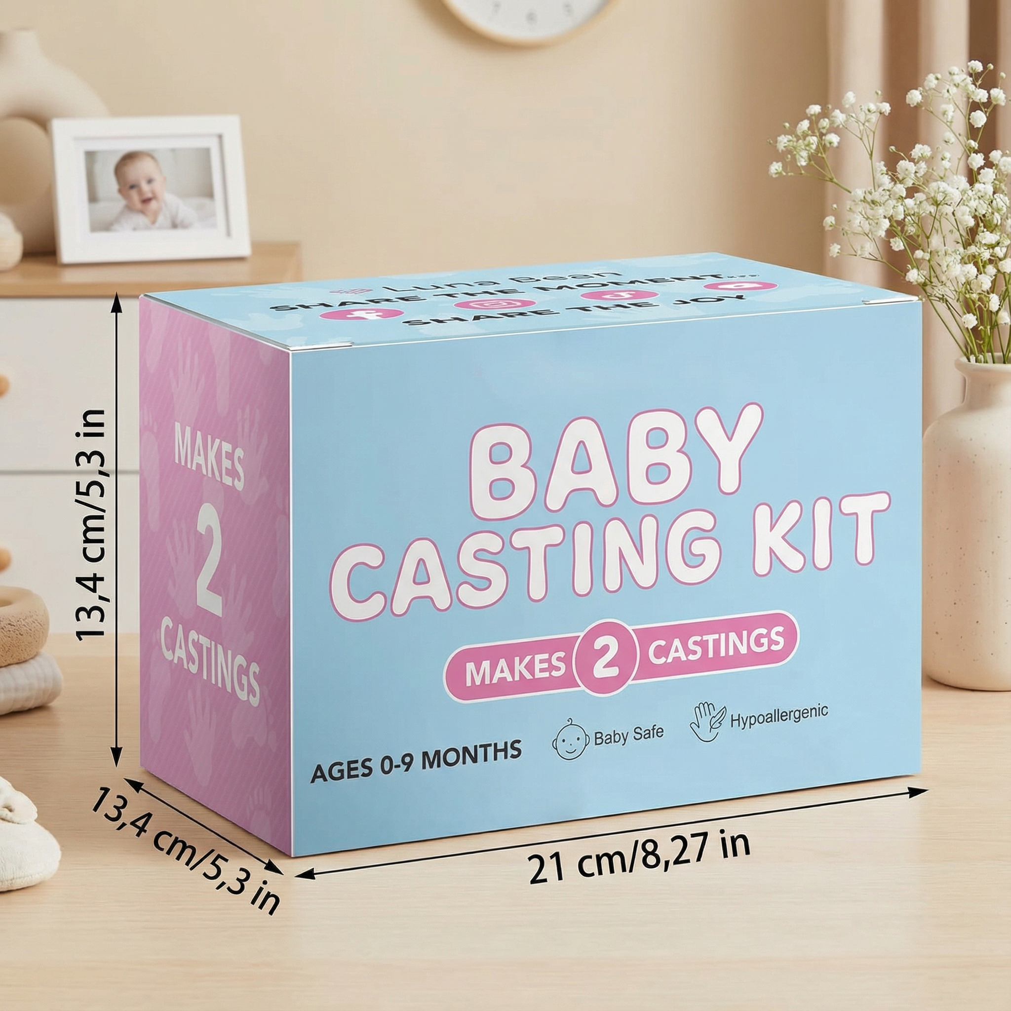 Baby Hand- & Fußabdruck-Set – Erinnerungsset für Neugeborene & Eltern