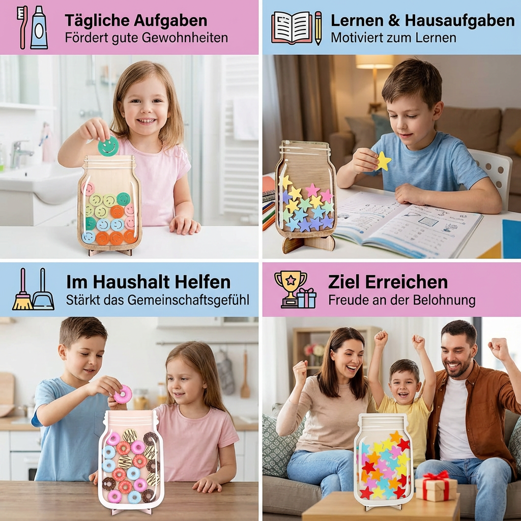 Belohnungs- & Motivationsglas System für Kinder