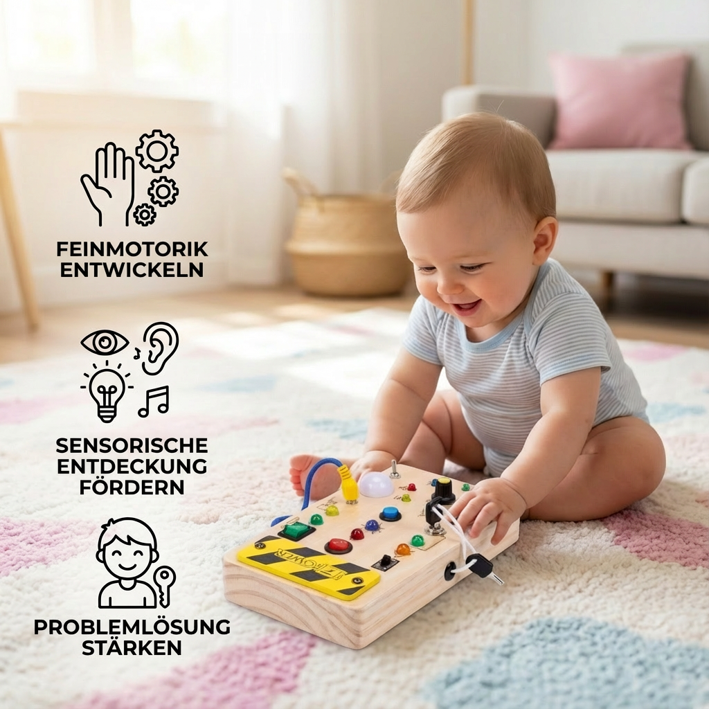 Montessori Beschäftigungs Tafel aus Holz