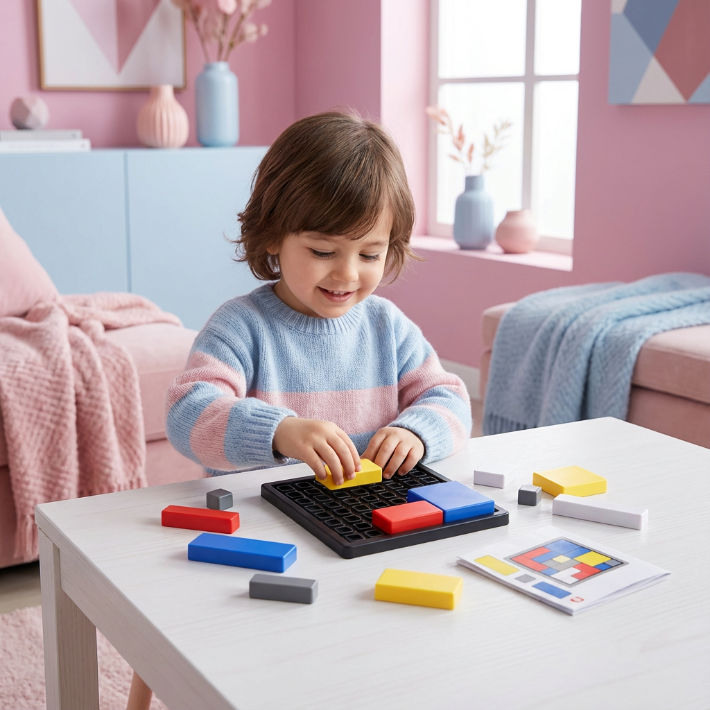 Kreatives geometrisches Block-Puzzlespiel