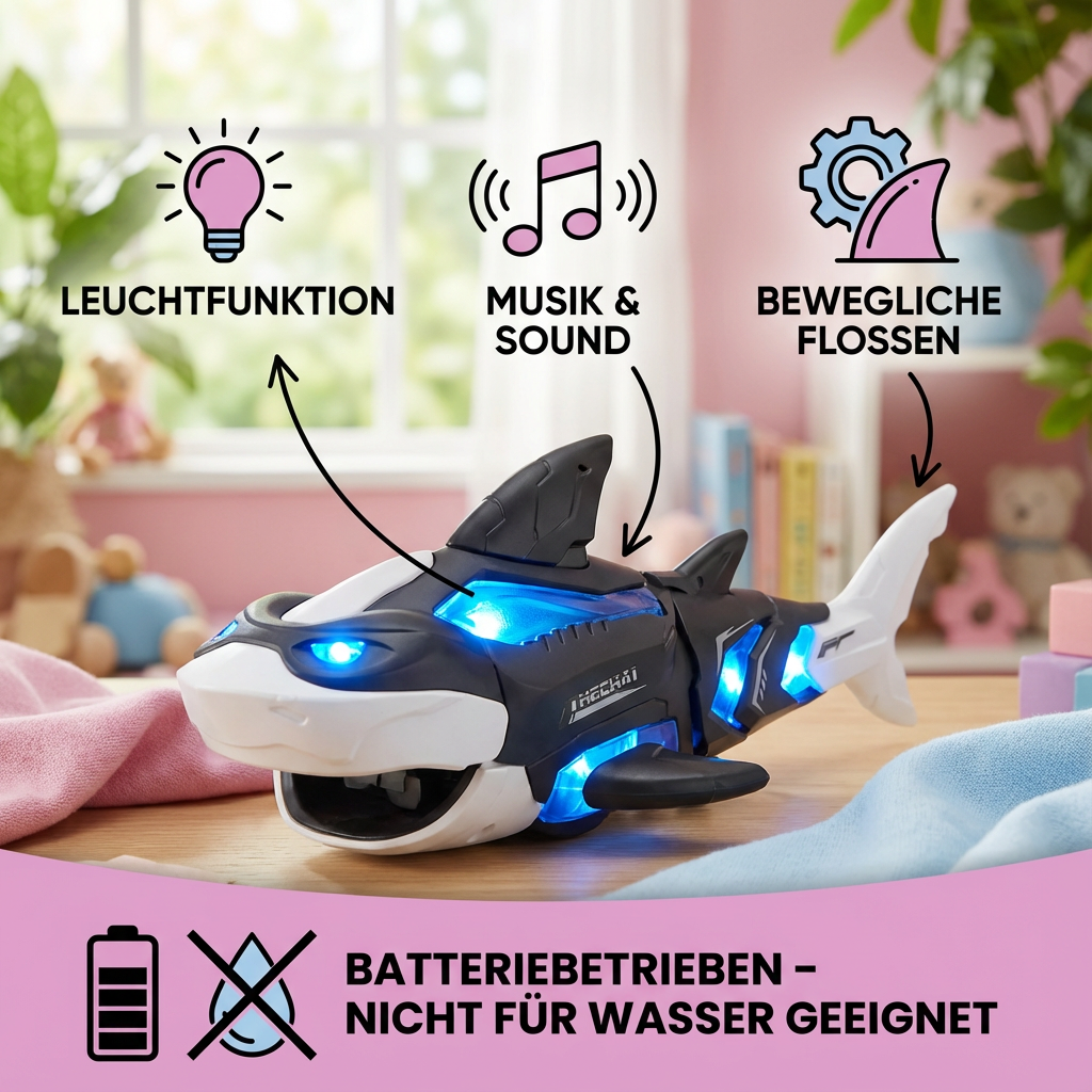 Leuchtender Musik Hai Kinderspielzeug