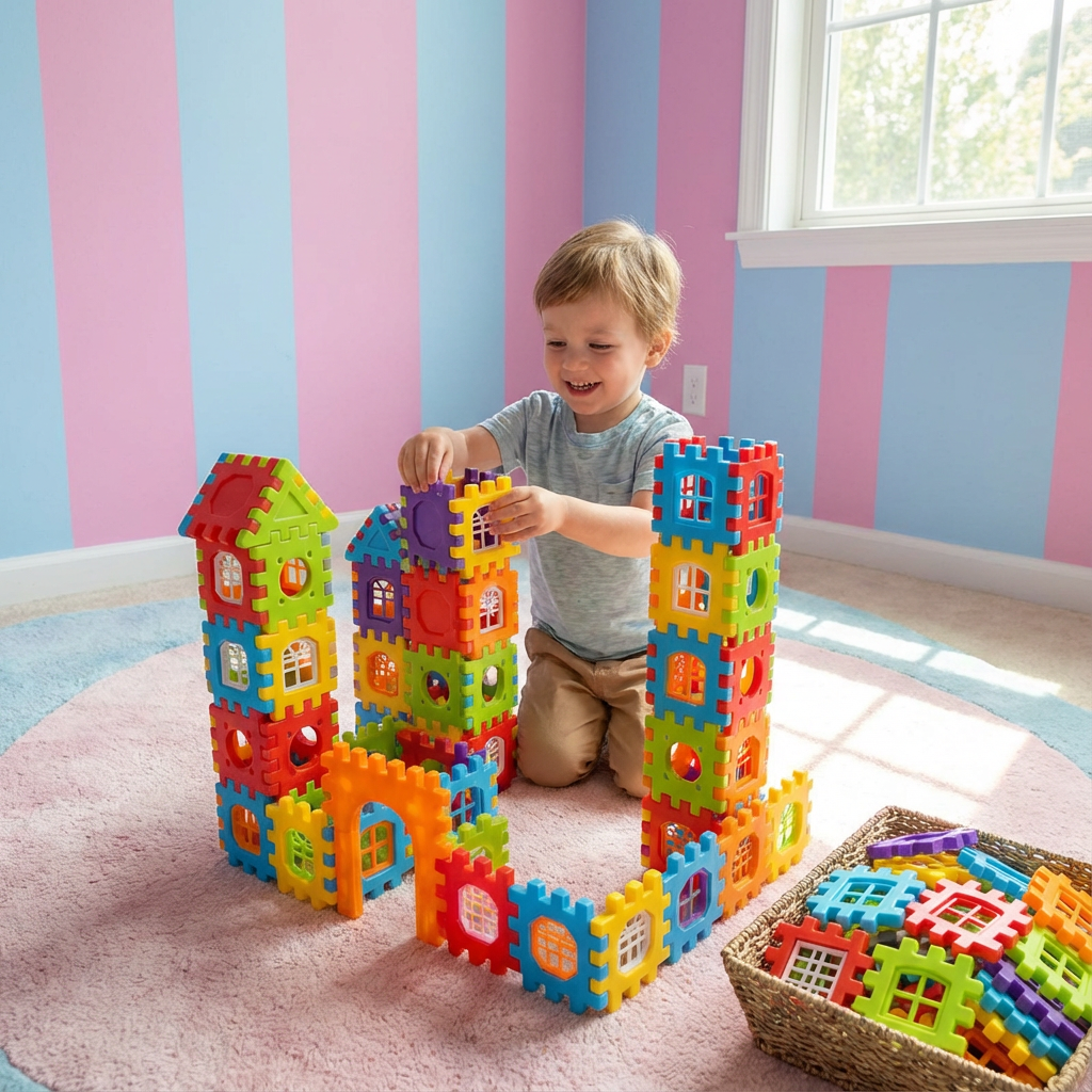 Montessori Fenster Bausteine für Kinder