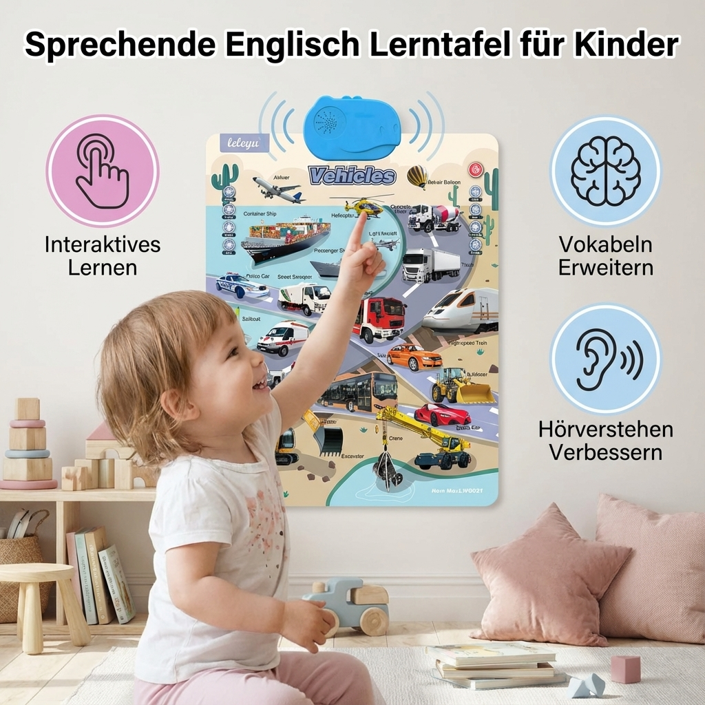 Sprechende Englisch Lerntafel für Kinder