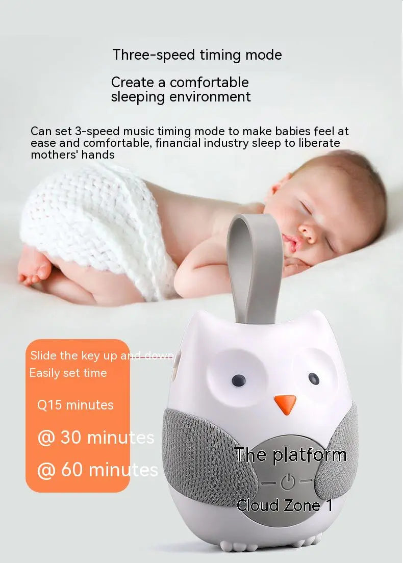 Einschlafhilfe Eule mit Musik & Geräuschen – Tragbarer Soundmaschine für Babys