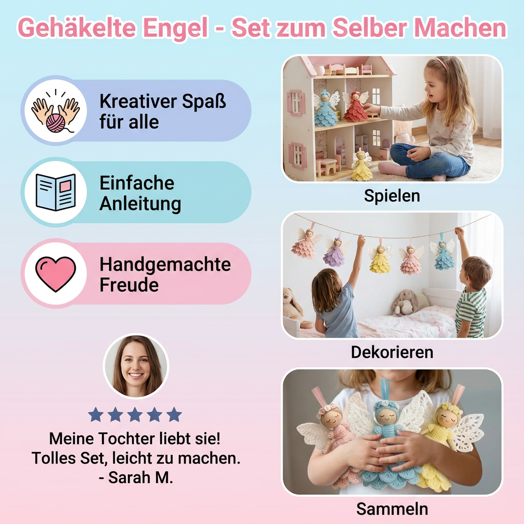 Gehäkelte Engel - Set zum Selber Machen