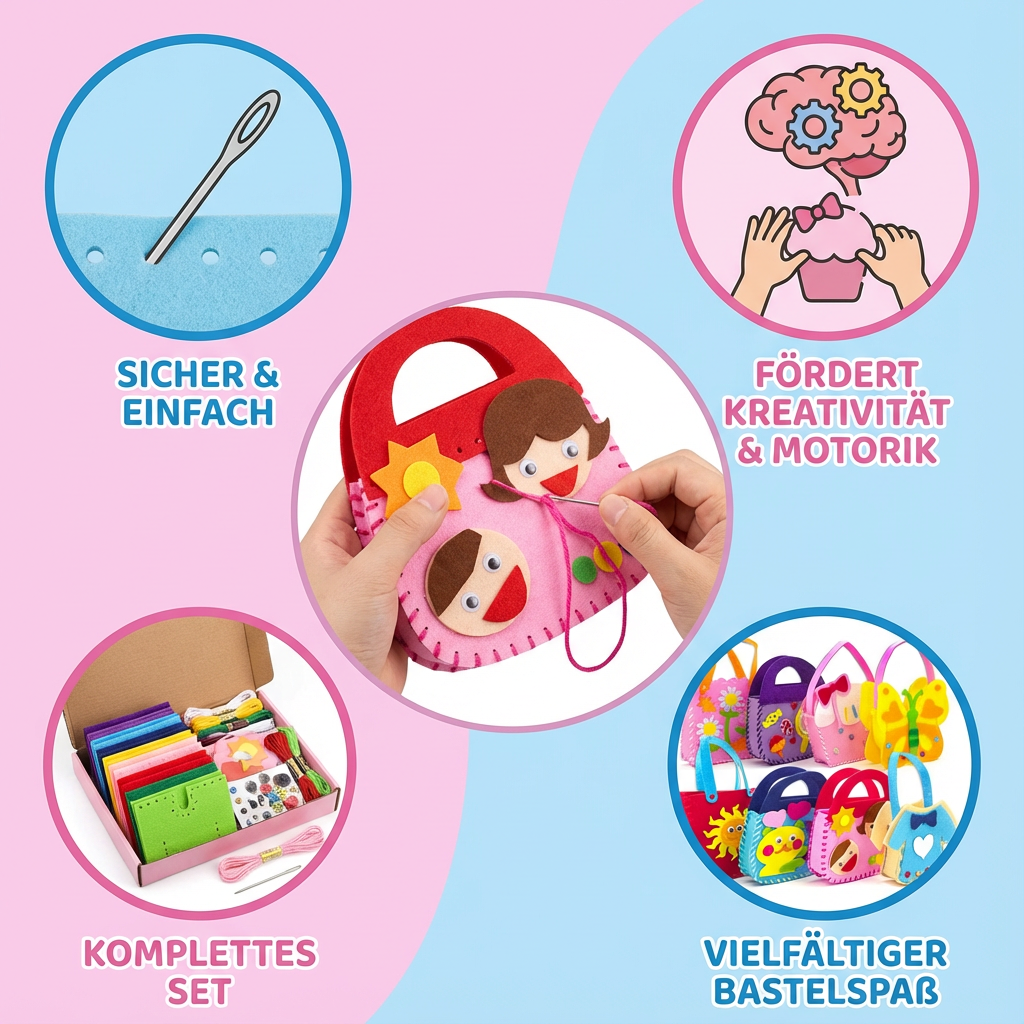 Sichere Filz Täschen Set Zum Selber Nähen