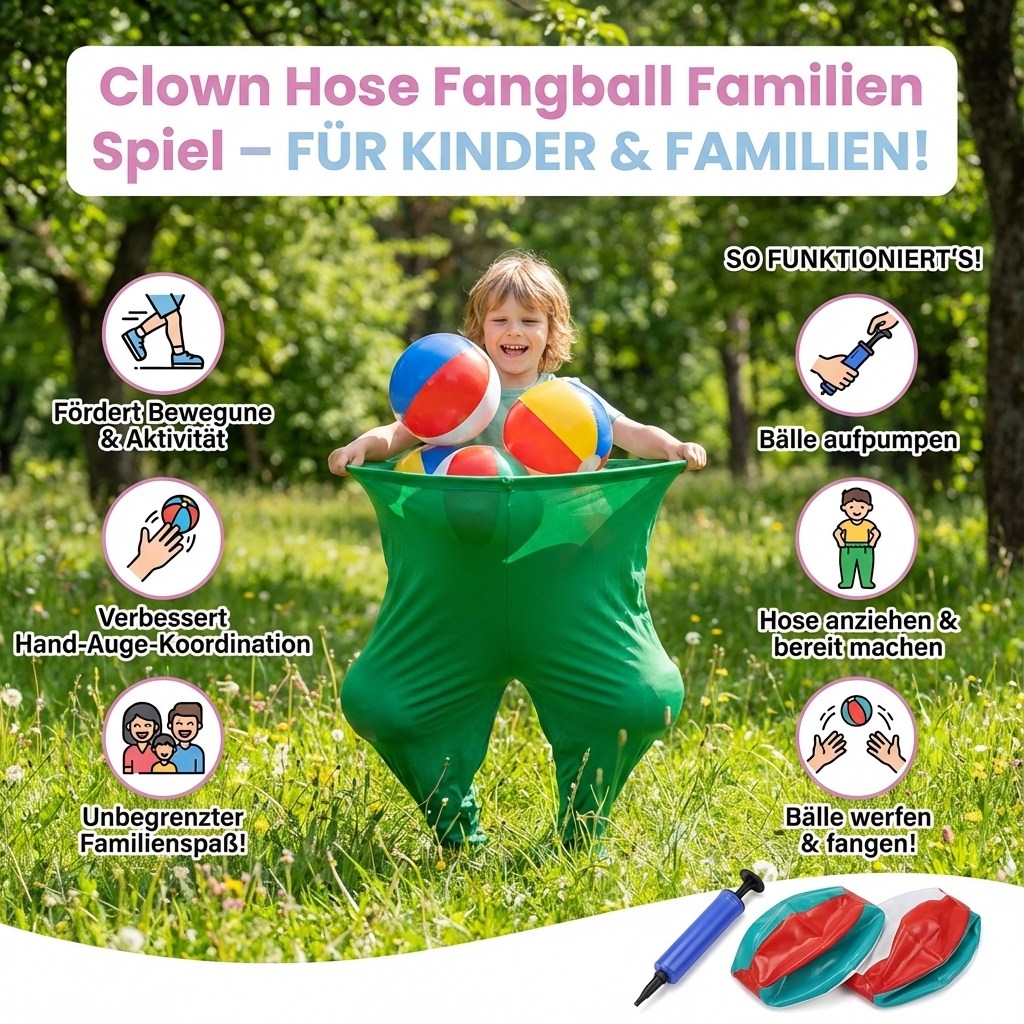 Clown Hose Fangball Familien Spiel