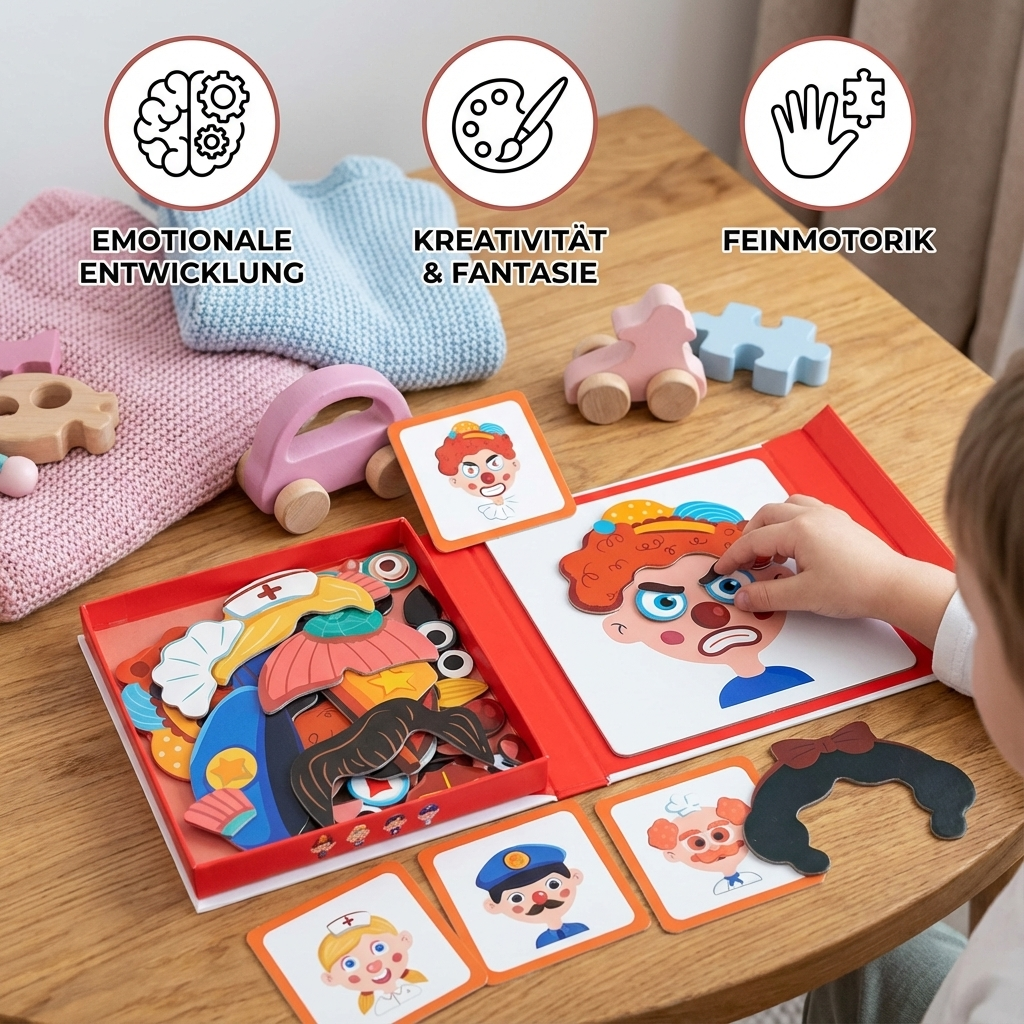 Pädagogisches Gesichtsausdruck Lern Puzzle für Kinder
