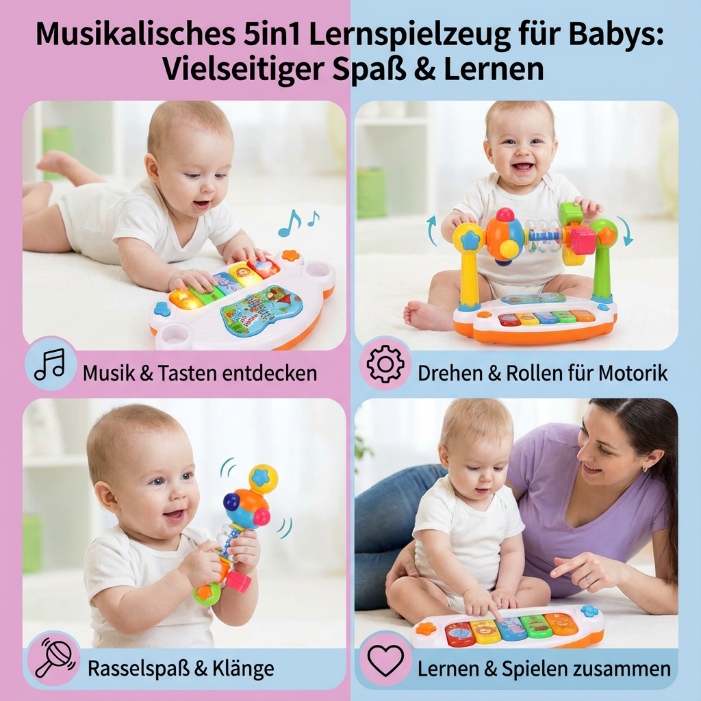 Musikalisches 5in1 Lernspielzeug für Babys