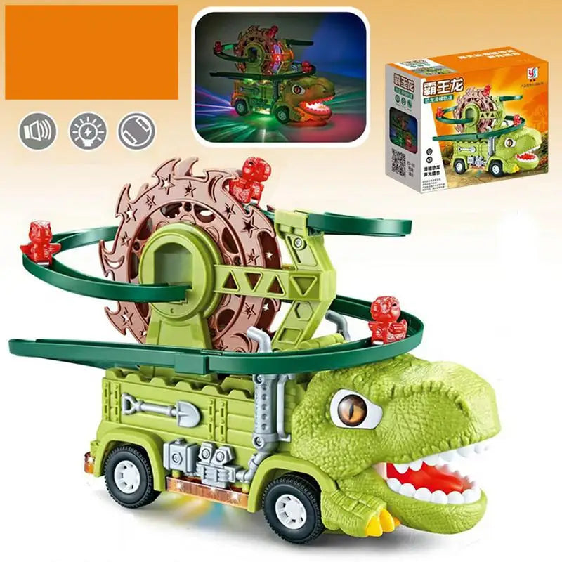 Klettern und Flitzen mit Dinosauriern! - Dino-Truck mit Rennbahn