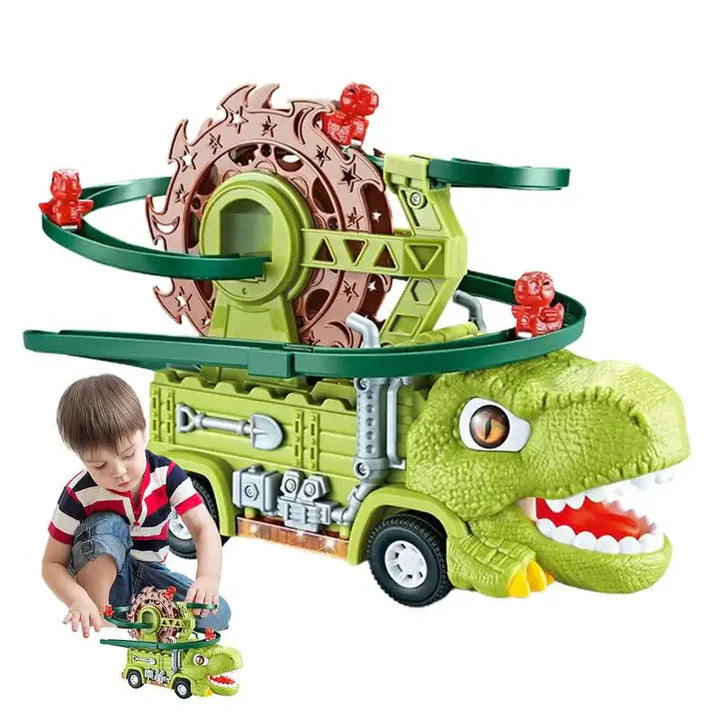 Klettern und Flitzen mit Dinosauriern! - Dino-Truck mit Rennbahn