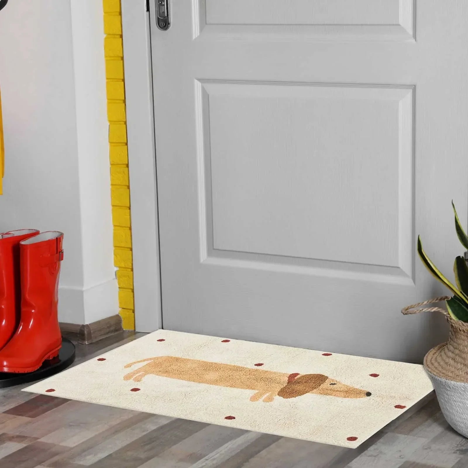 Weicher Teppich mit Dackelmuster – Gemütlicher Kinderteppich für das Schlafzimmer