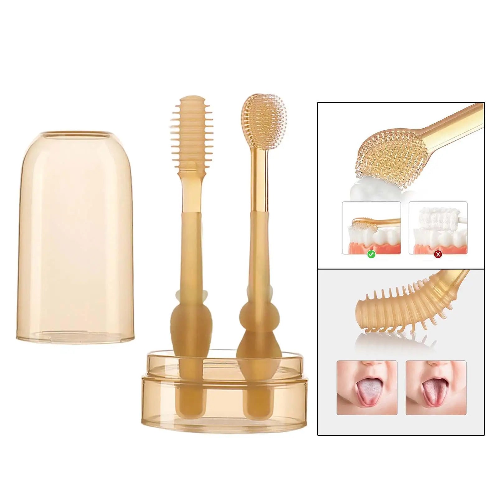 Sanft zum Zahnfleisch – Kinderzahnbürsten-Set aus Silikon