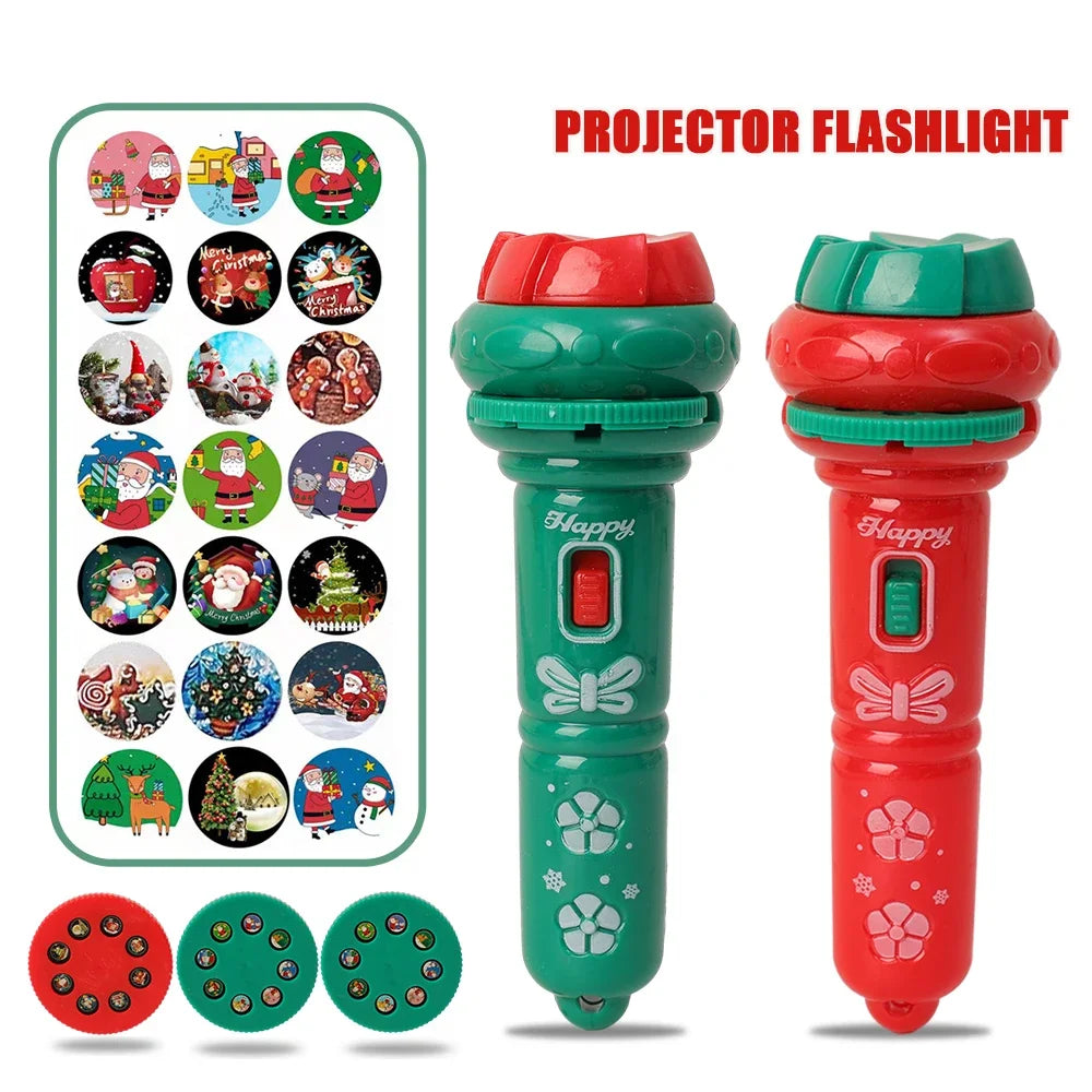 Weihnachts-Projektions-Taschenlampe – 2-in-1 Lichtspaß mit 24 Projektionen